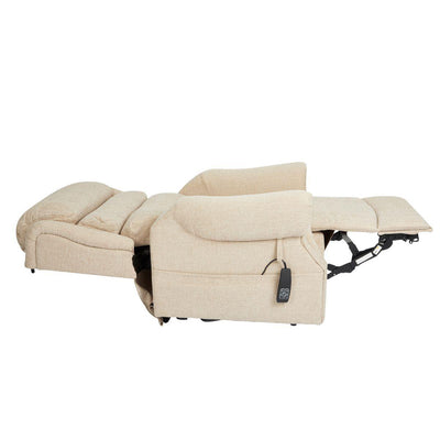 Salisbury Dual Motor Riser Recliner Arm Chair In Lisbon Wheat Fabric - Mobility Chair