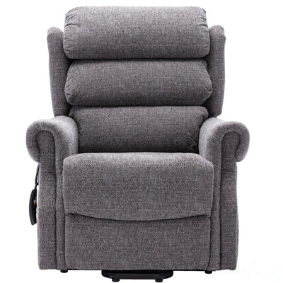 Salisbury Dual Motor Riser Recliner Arm Chair In Lisbon Grey Fabric - Clearance Item Morris Living