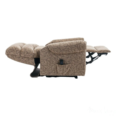 The Amesbury Dual Motor Riser Recliner Electric Mobility Chair - Cocoa Fabric Morris Living