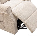 The Darwin - Dual Motor Riser Recliner Chair in Cream Brush Fabric - Refurbished Morris Living