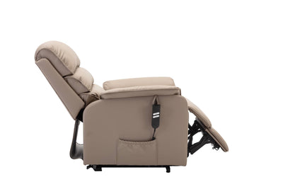 Valencia Dual Motor Riser Recliner Mobility Lift Chair in Pebble Plush - Refurbished