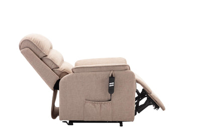 Valencia Dual Motor Riser Recliner Mobility Lift Chair in Wheat Fabric - Clearance Sale