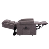 The Perth - Dual Motor Riser Recliner Mobility Chair in Lisbon Grey Fabric