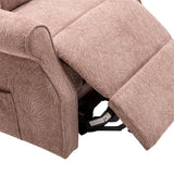 The Darwin - Dual Motor Riser Recliner Mobility Arm Chair in Mink Brushstroke Fabric