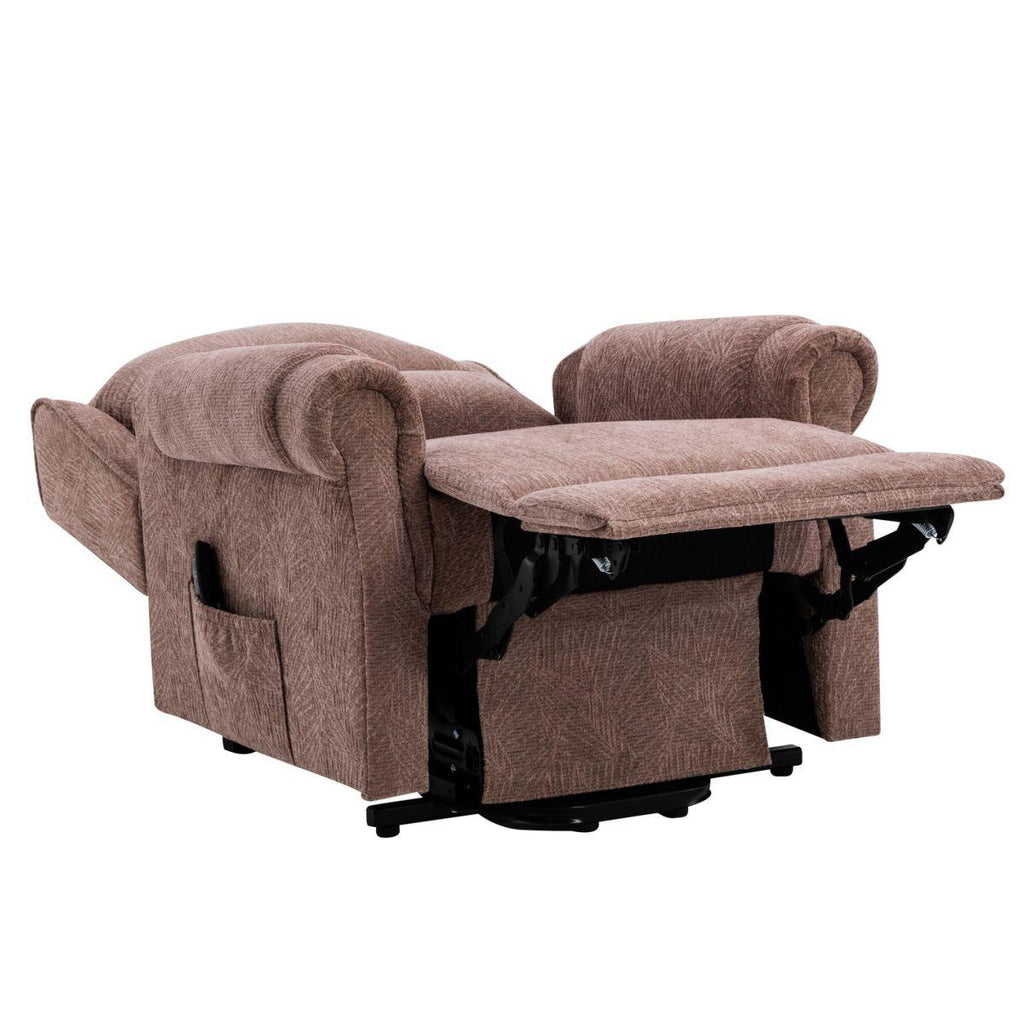 Winchester Dual Motor Riser Recliner Mobility Chair in Mink Brushstroke Fabric