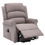 The Perth - Dual Motor Riser Recliner Mobility Chair in Lisbon Mocha Fabric - Clearance