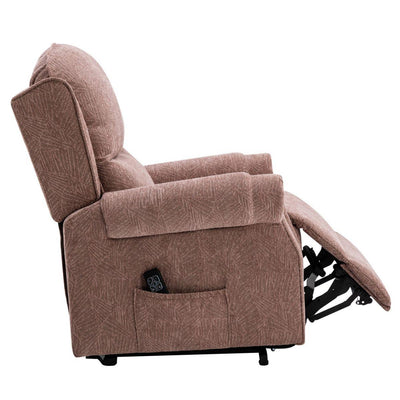 Winchester Dual Motor Riser Recliner Mobility Chair in Mink Brushstroke Fabric