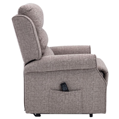 The Perth - Dual Motor Riser Recliner Mobility Chair in Lisbon Mocha Fabric - Clearance