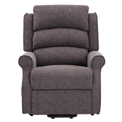 The Perth - Dual Motor Riser Recliner Mobility Chair in Lisbon Grey Fabric