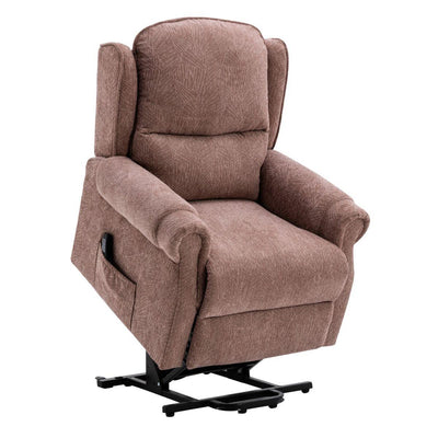 Winchester Dual Motor Riser Recliner Mobility Chair in Mink Brushstroke Fabric