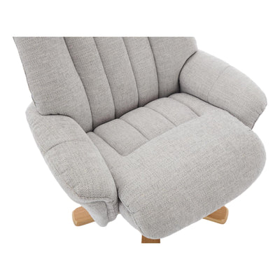 The Paris Swivel Recliner Chair & Footstool in Lille Cloud Fabric