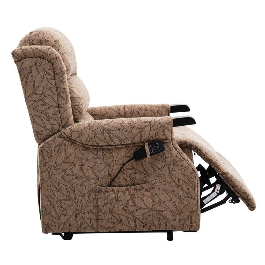 The Warminster Dual Motor Riser Recliner Mobility Chair in Cocoa Fabric