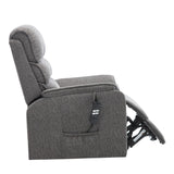 Henley Riser Recliner Chair Dual Motor Heat & Massage Grey Fabric - Refurbished