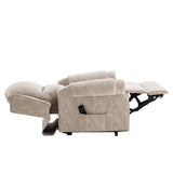 Winchester Dual Motor Riser Recliner Mobility Chair in Cream Brushstroke Fabric