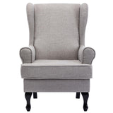 Nelson Fireside Chair in Silver Fabric - 18.5" Height - Orthopedic Chair