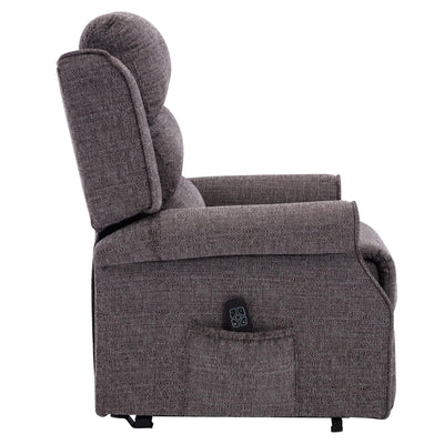 The Perth - Dual Motor Riser Recliner Mobility Chair in Lisbon Grey Fabric