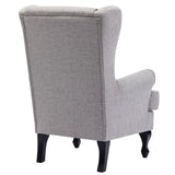 Nelson Fireside Chair in Silver Fabric - 18.5" Height - Orthopedic Chair