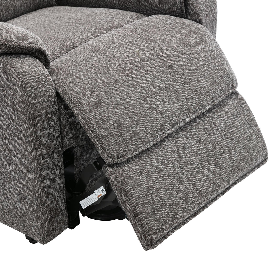 Henley Riser Recliner Mobility Chair, Dual Motor, Heat & Massage in Lisbon Grey Fabric