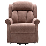 The Darwin - Dual Motor Riser Recliner Mobility Arm Chair in Mink Brushstroke Fabric