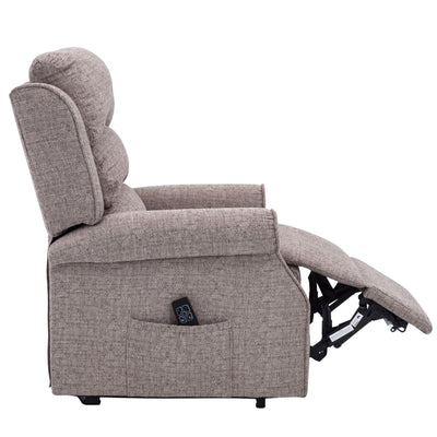 The Perth - Dual Motor Riser Recliner Mobility Chair in Lisbon Mocha Fabric - Clearance