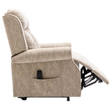 The Darwin - Dual Motor Riser Recliner Mobility Arm Chair in Cream Brushstroke Fabric