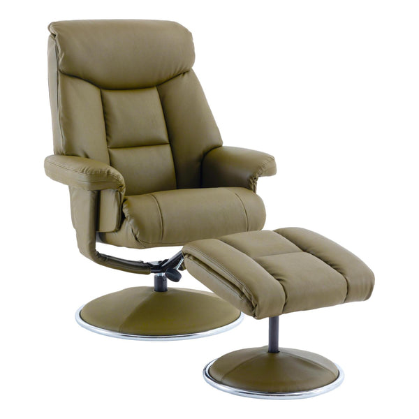 Olive green store recliner