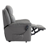 The Devon - Dual Motor Mobility Riser Recliner Arm Chair - Grey Genuine Leather - Refurbished