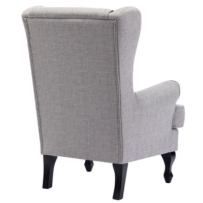 Nelson Fireside Chair in Silver Fabric - 18.5" Height - Orthopedic Chair - Refurbished