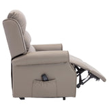 The Perth - Dual Motor Riser Recliner Mobility Chair in Grey Plush Faux Leather - Refurbished