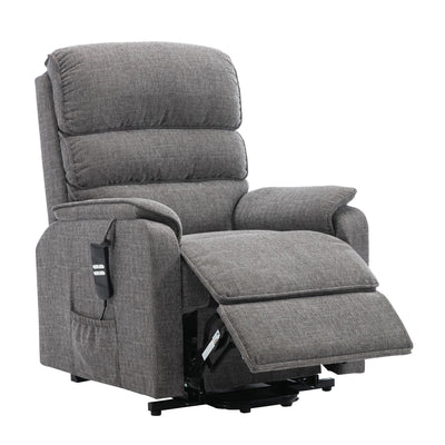 Henley Riser Recliner Chair Dual Motor Heat & Massage Grey Fabric - Refurbished