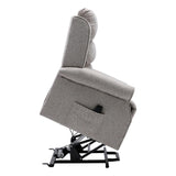 The Andover Dual Motor Riser Recliner Mobility Lift Chair - Stylish Linen Fabric - Refurbished