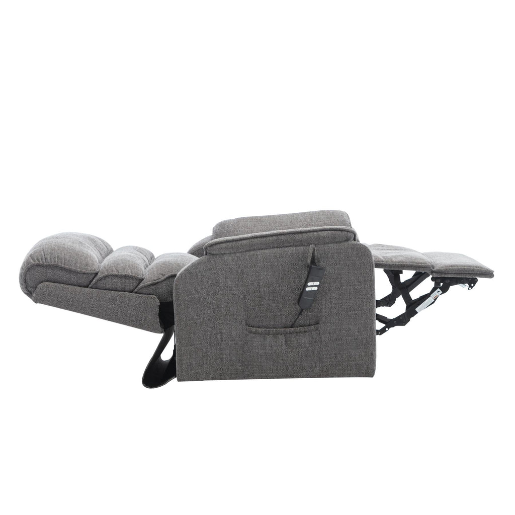 Henley Riser Recliner Mobility Chair, Dual Motor, Heat & Massage in Lisbon Grey Fabric