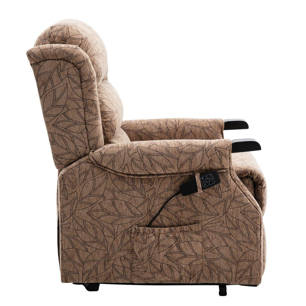 The Warminster Dual Motor Riser Recliner Mobility Chair in Cocoa Fabric