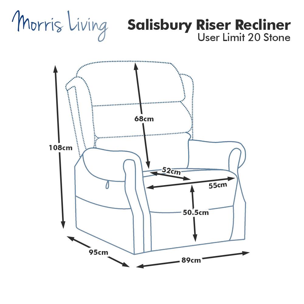 Salisbury Dual Motor Riser Recliner Arm Chair In Lisbon Mocha Fabric